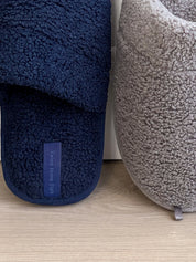 Men's Teddy slippers, blue