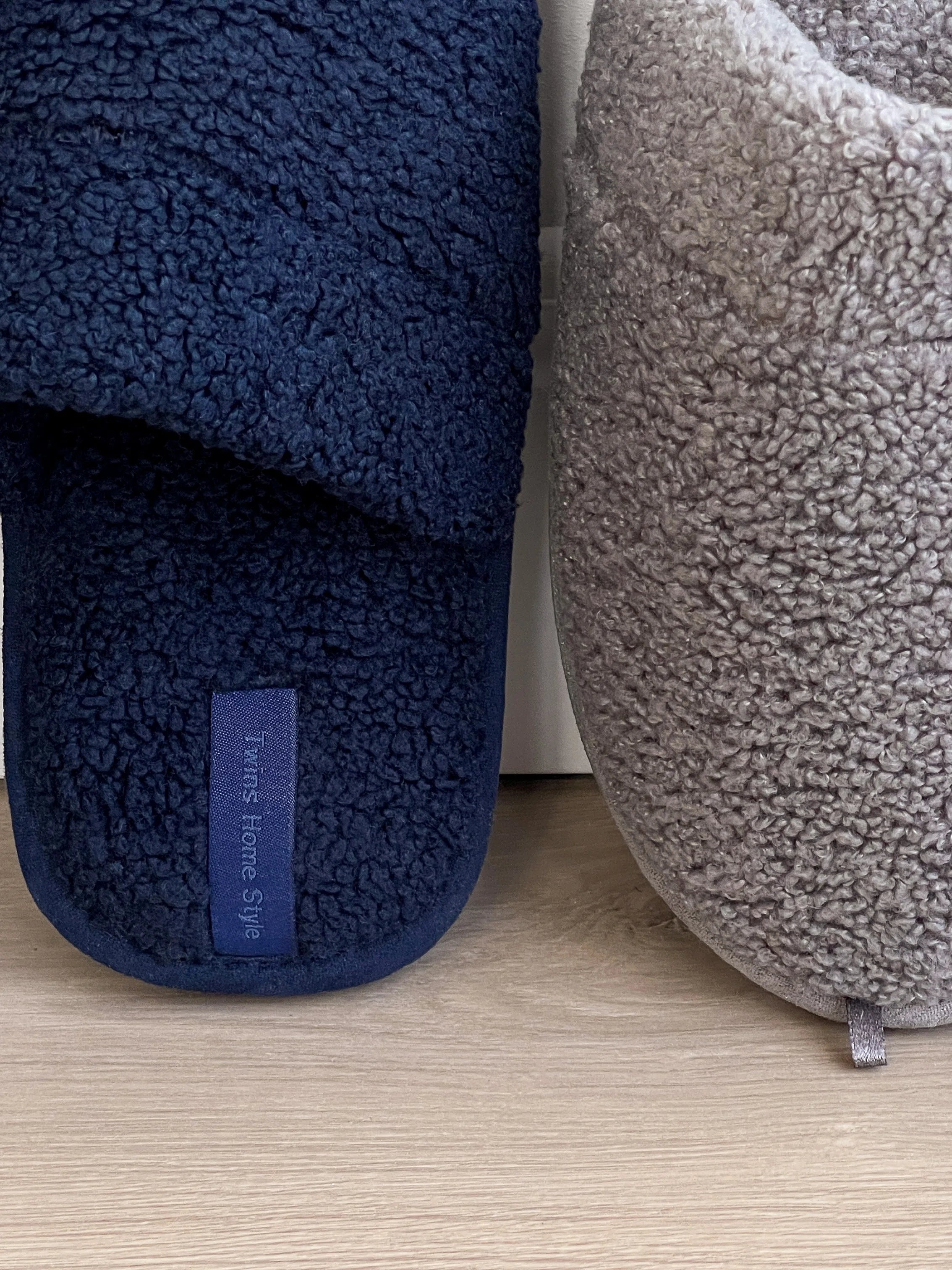 Men's Teddy slippers, blue