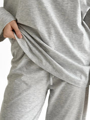 Knitwear Coolir set of long sleeves wide and pants gray