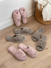 Women's HS fur slippers pink