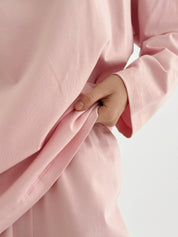 Knitwear Coolir set of long sleeves wide and pants pink