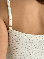 Ribana Set Strappy Top and Mini Shorts Blue Flower