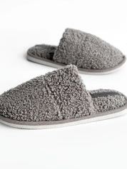 Children's fur slippers TEDDI gray