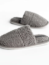Children's fur slippers TEDDI gray
