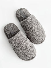 Children's fur slippers TEDDI gray