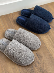 Kids’ Soft Teddy Slippers in Gray