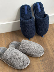 Children's fur slippers TEDDI gray