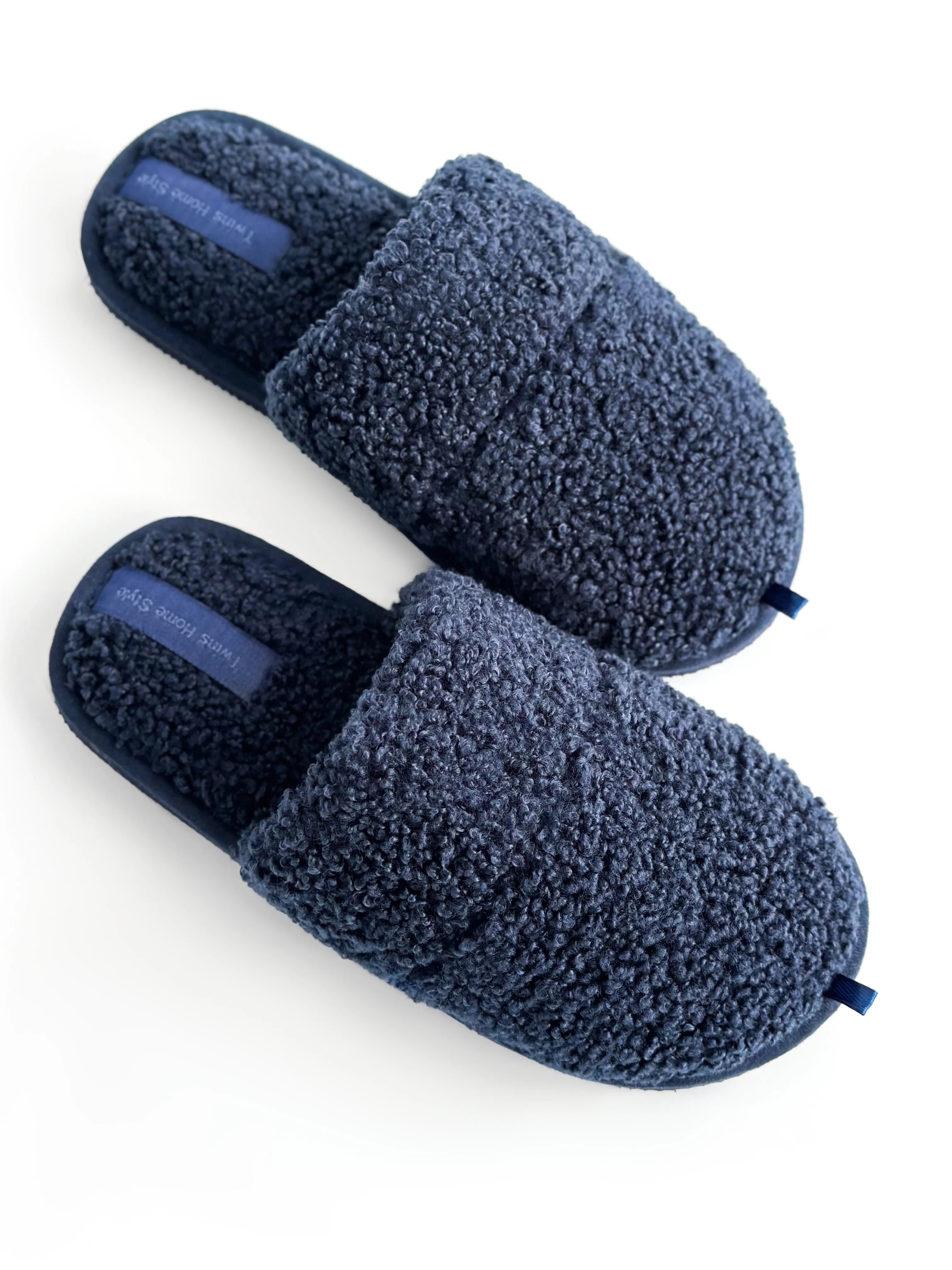 Children's fur slippers TEDDI blue
