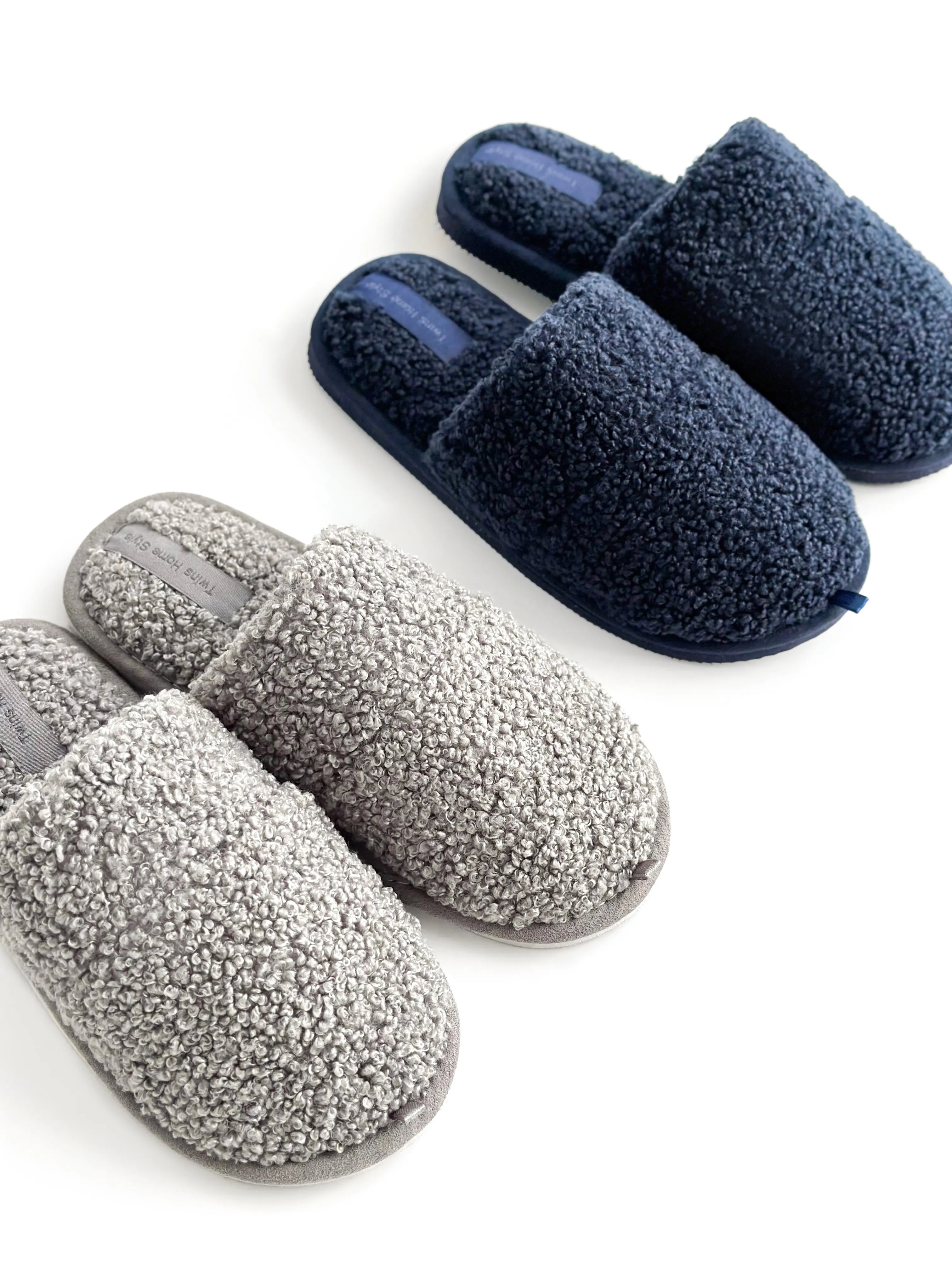 Children's fur slippers TEDDI gray