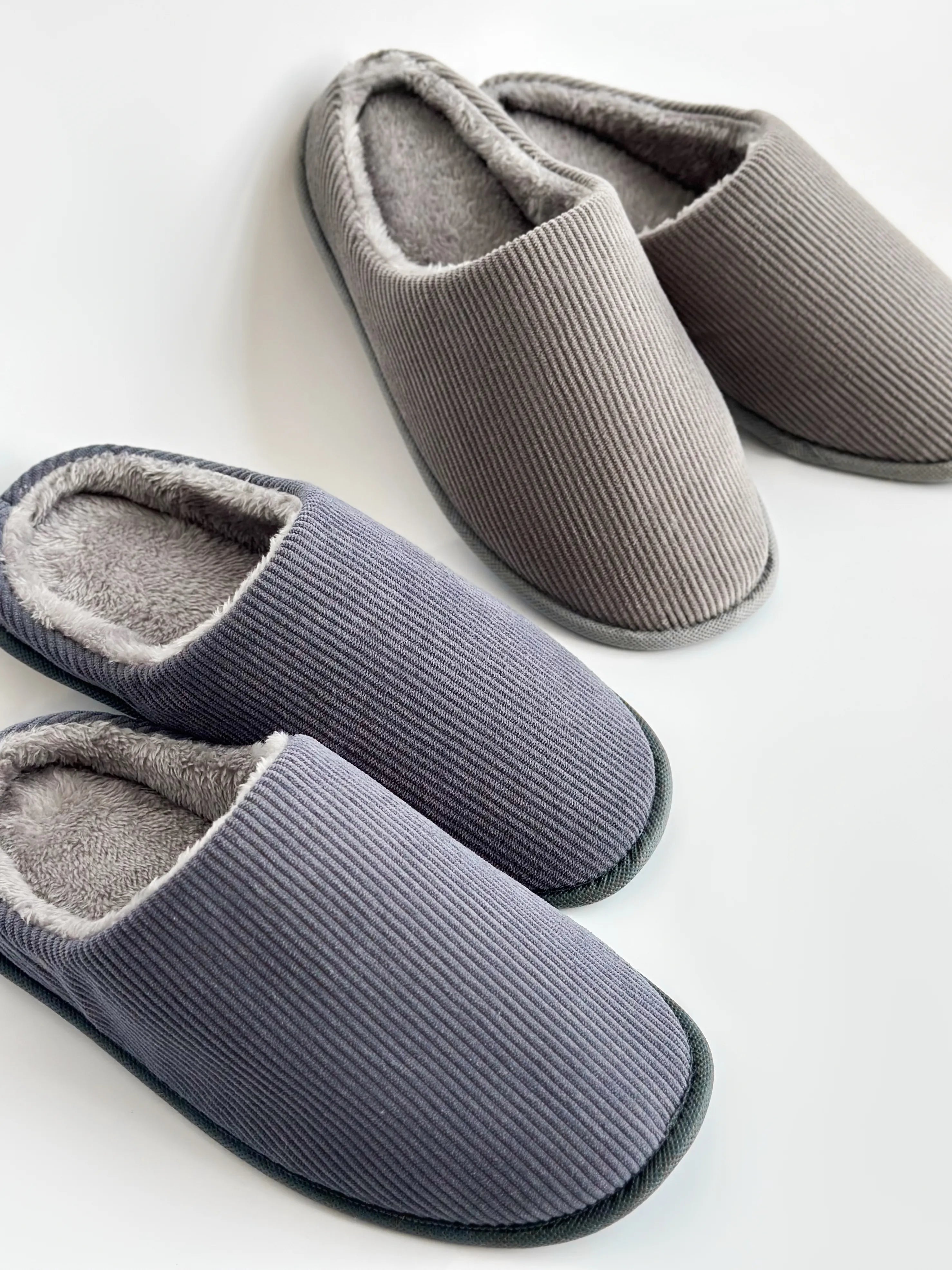 Men's slippers VELVET gray