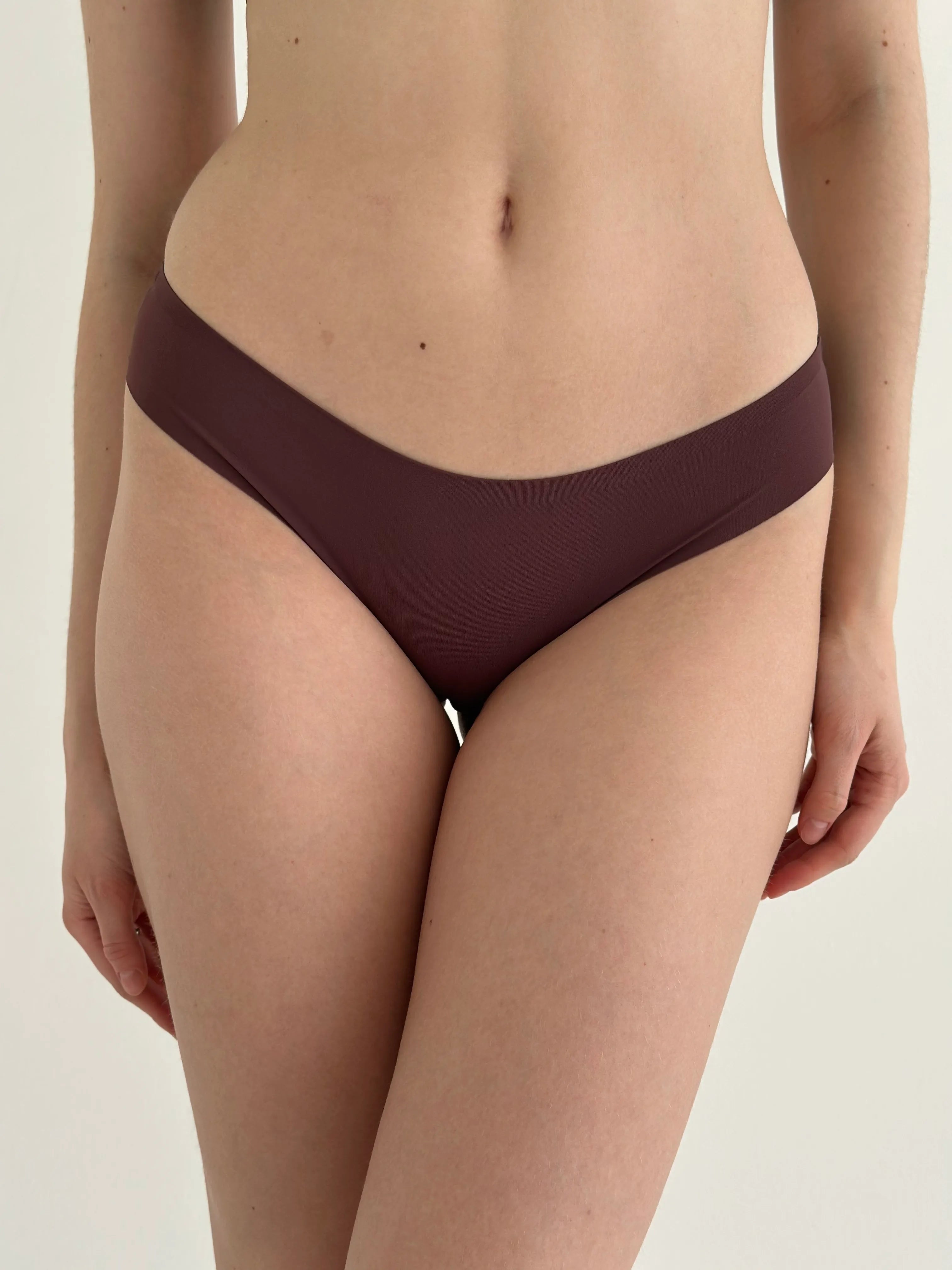 Underwear panties thong seamless brown