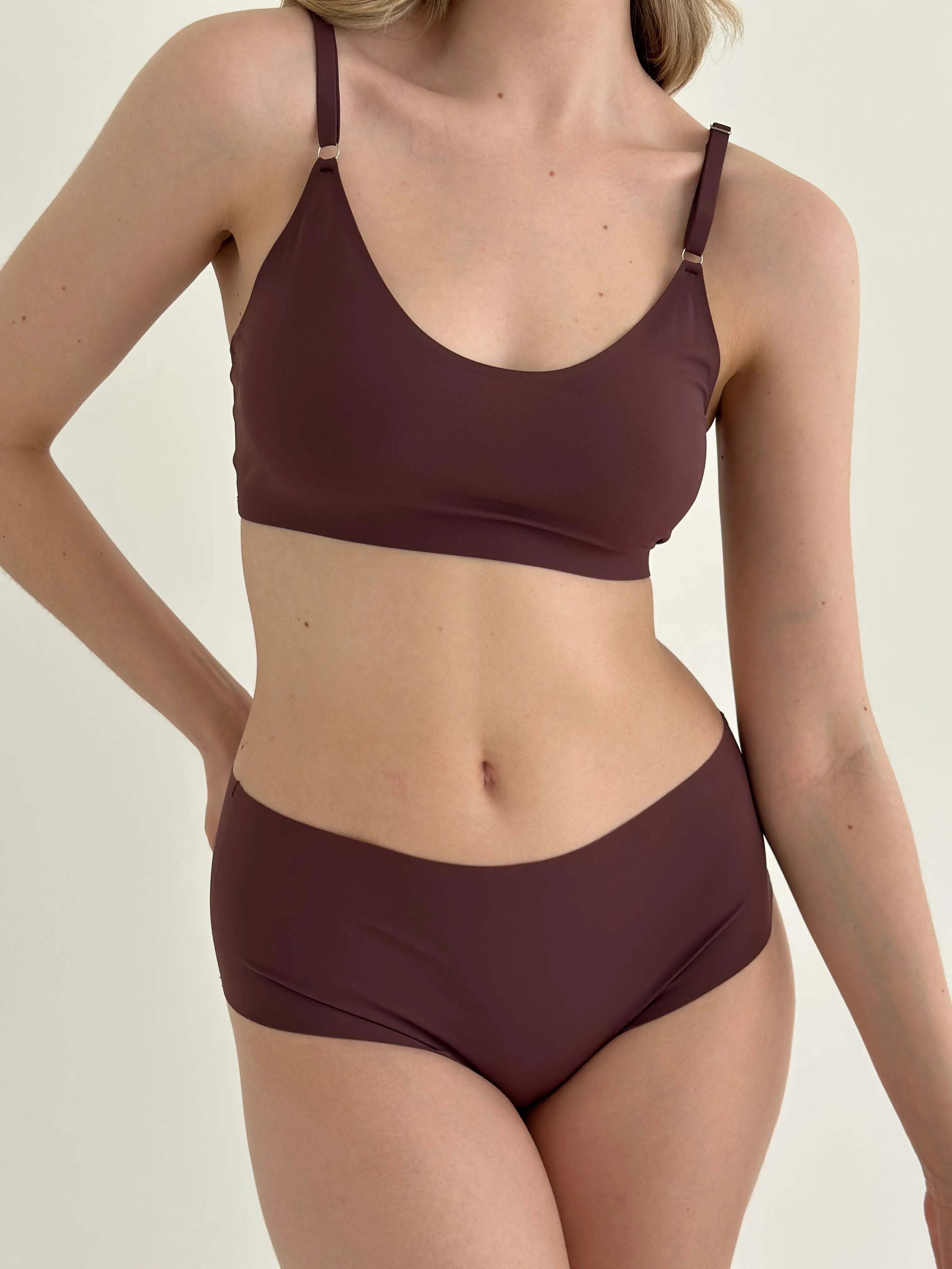 Underwear panties briefs seamless brown