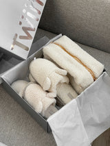 Children's fur slippers TEDDI white