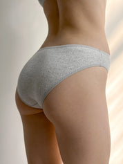 Lingerie Slips Light Gray Ribbed