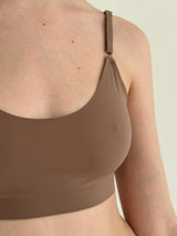 Seamless top in cappuccino