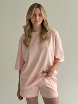 Knitwear Suit T-Shirt and Shorts pink