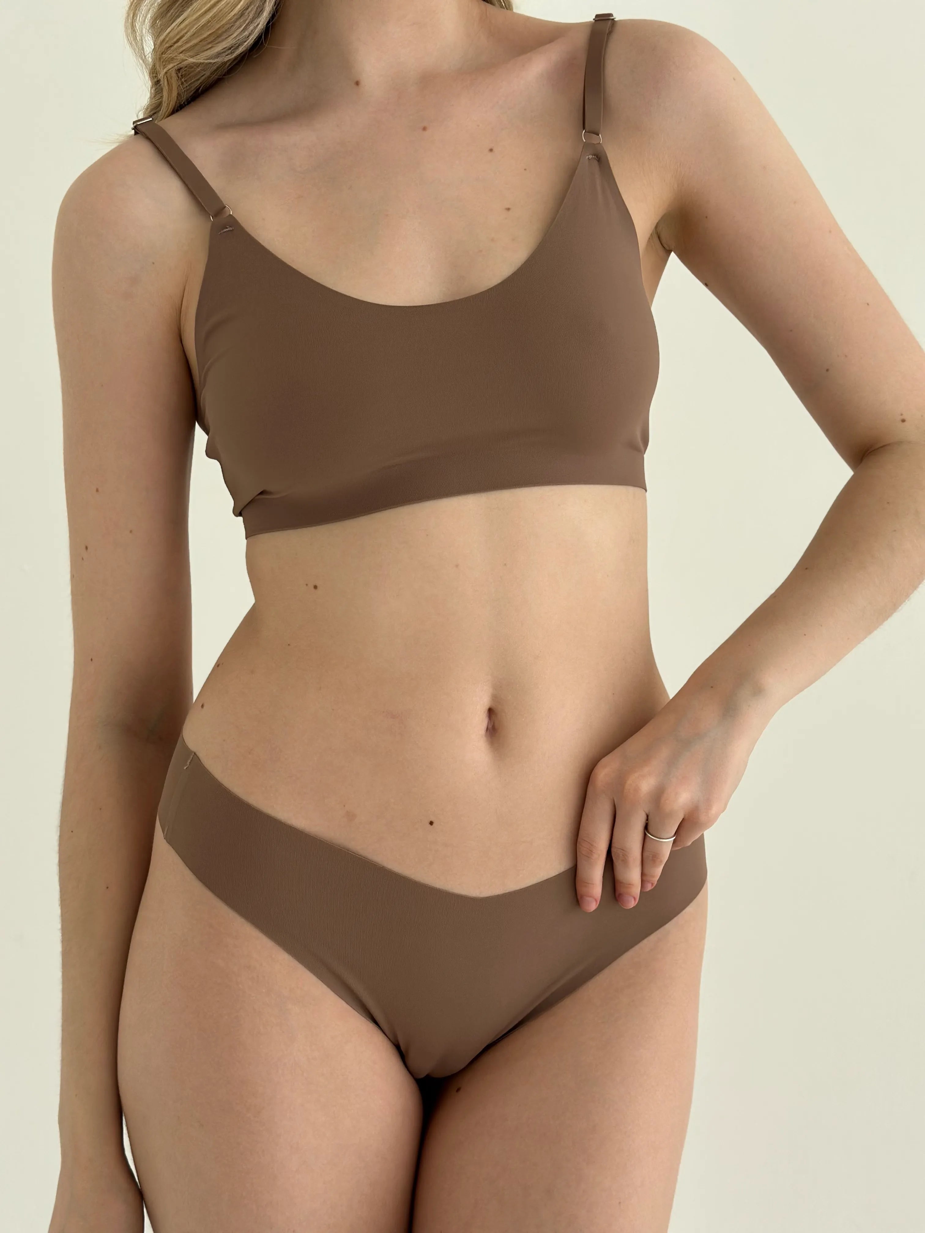 Underwear panties Slips seamless cappuccino