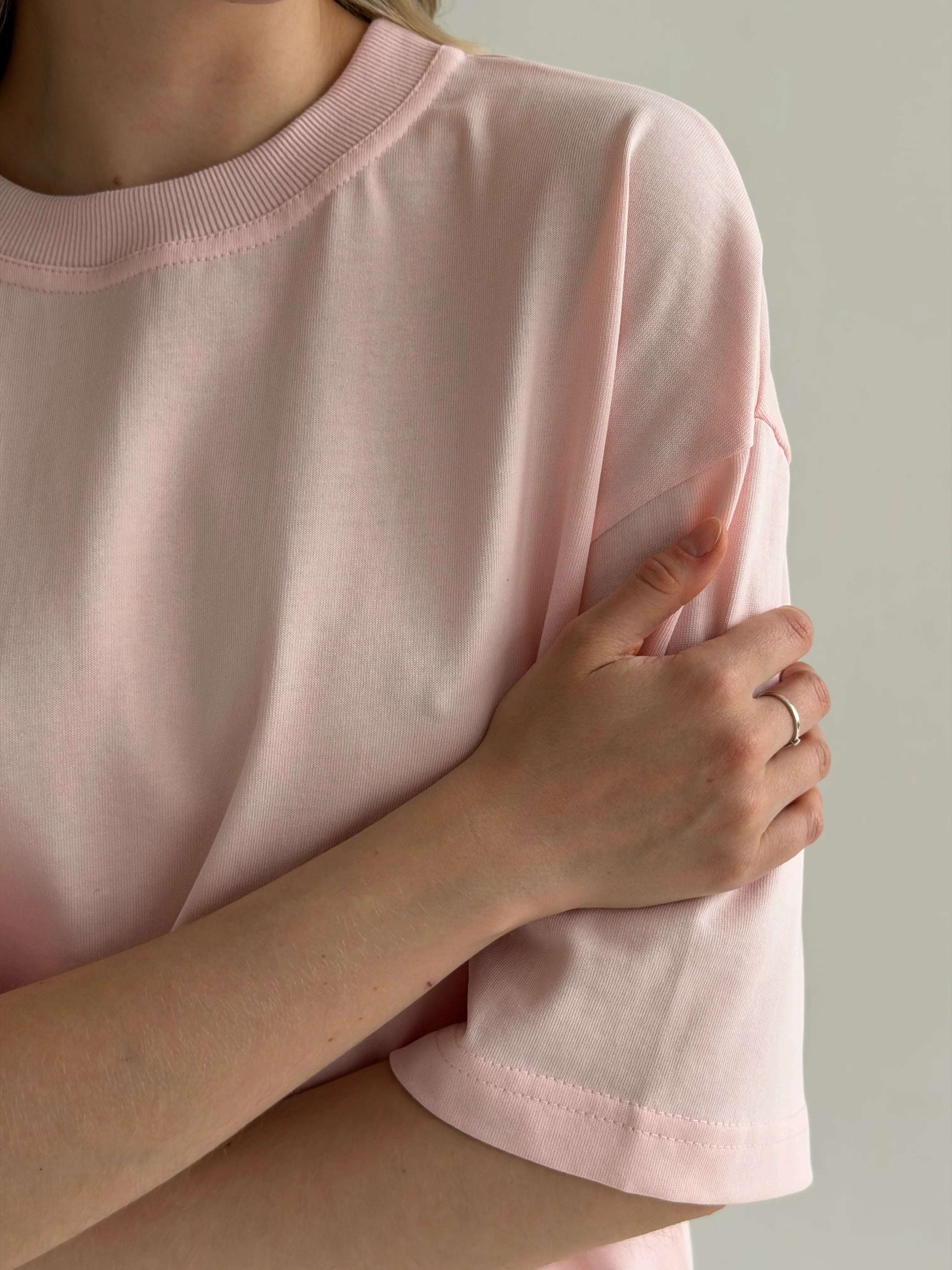 Knitwear Suit T-Shirt and Shorts pink
