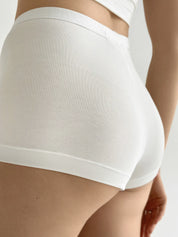 Modal Set of strappy top and mini shorts milky
