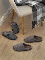 Men's elegant gray slippers