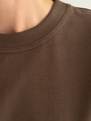 Knitwear Suit T-Shirt and Shorts Brown