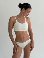 Silky microfiber lingerie top milk