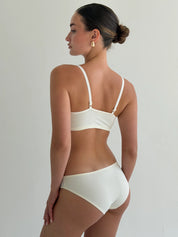 Silky microfiber lingerie top milk