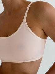 Silky microfiber lingerie top peach