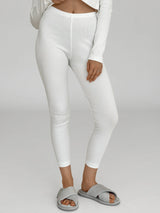 Leggings rib knit milky