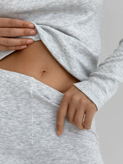 Leggings rib knit gray