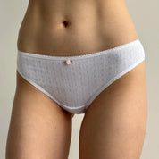 Lingerie Slips White Ribbed
