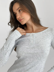 Longsleeve knitwear ribbed gray
