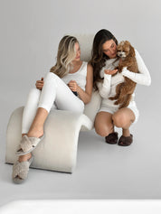 Leggings rib knit milky