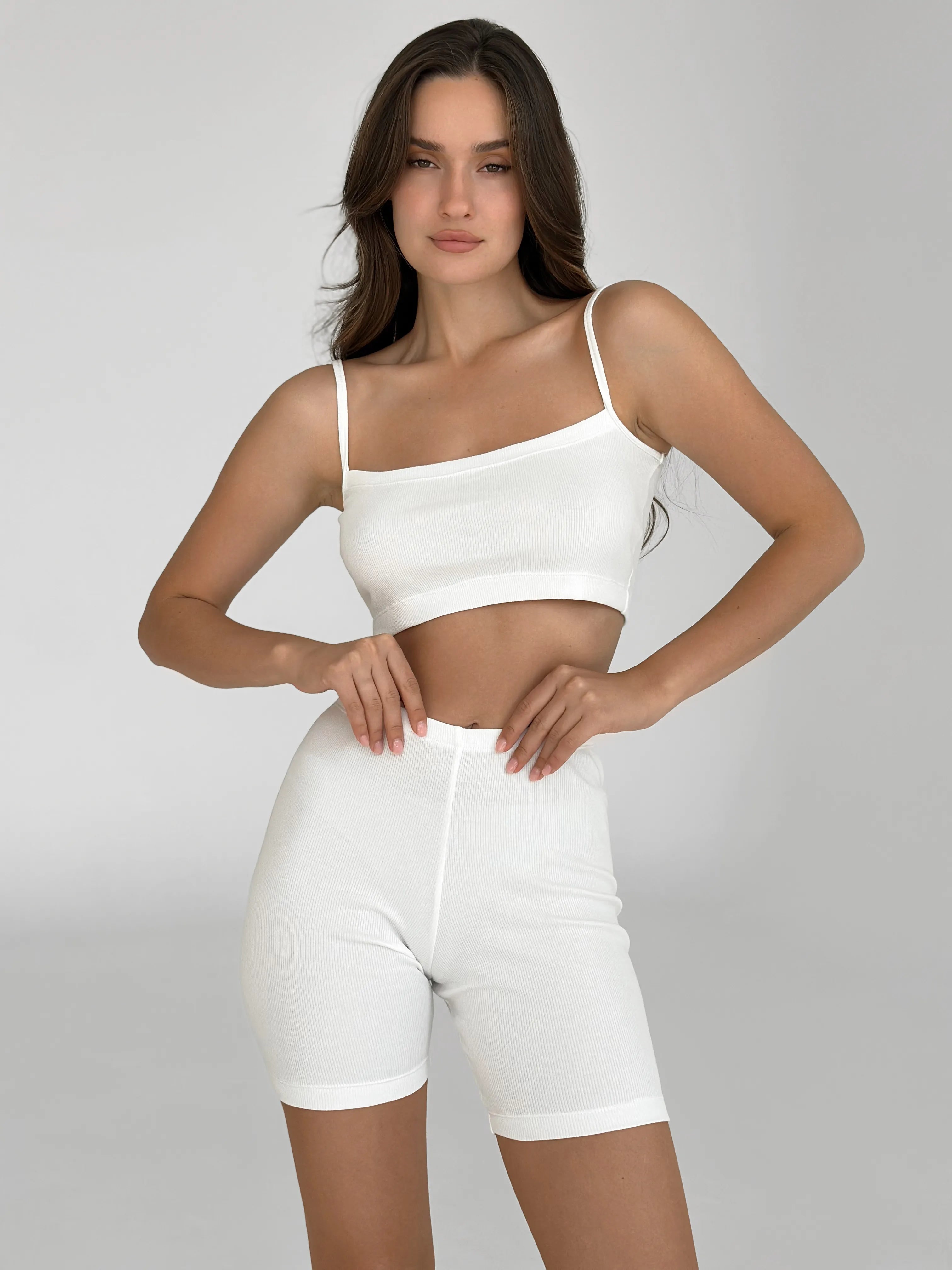 Milk rib knit top