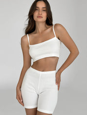 Cycling jersey ribbed milky