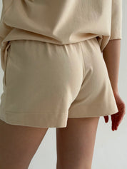 Knitwear Suit T-Shirt and Shorts beige