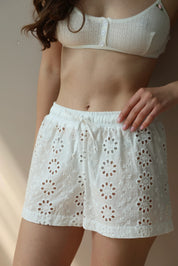 Shorts Mono brocade large flower