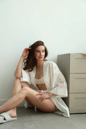 Shorts Mono brocade large flower