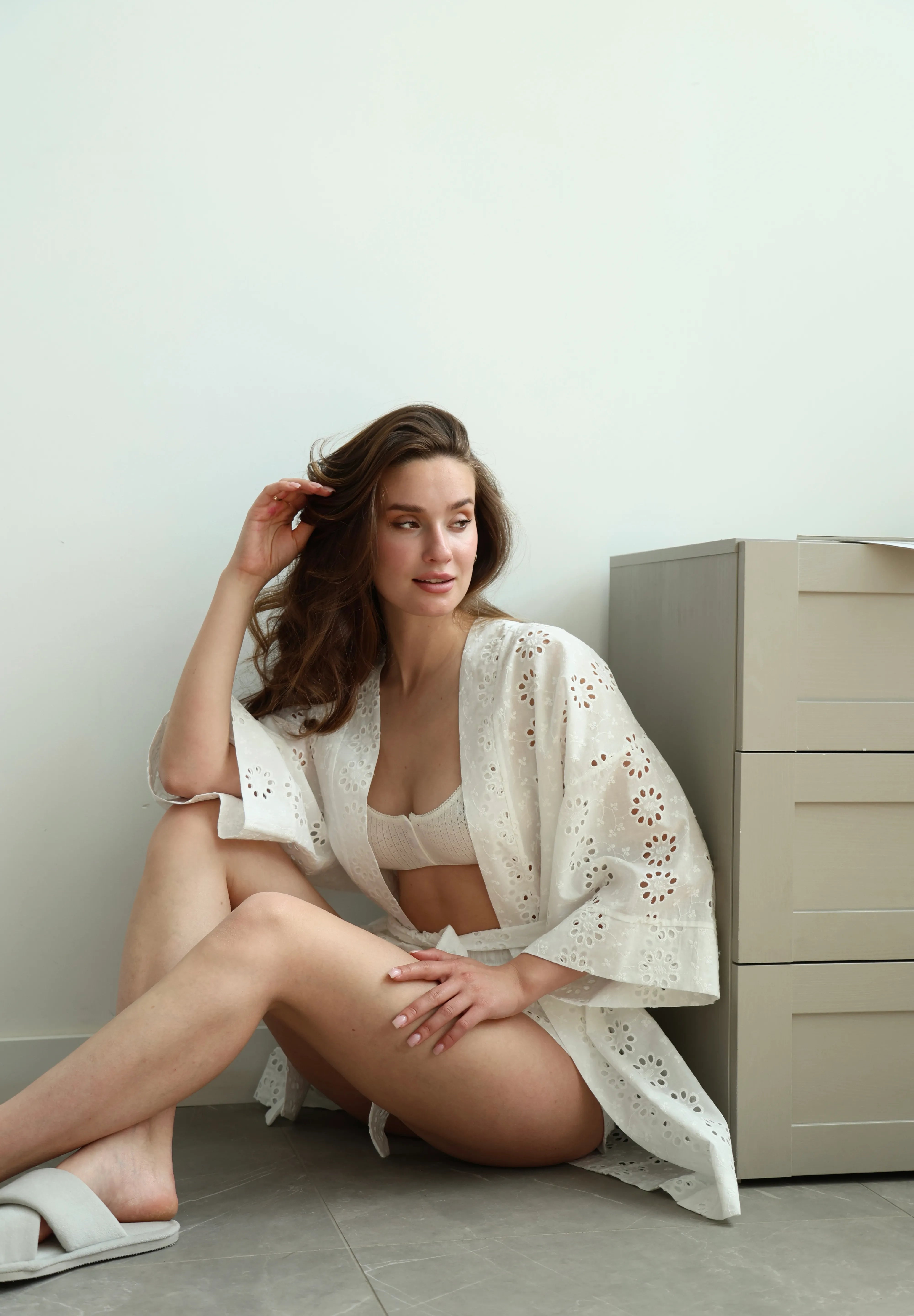 Shorts Mono brocade large flower