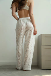 Pants Mono brocade large flower
