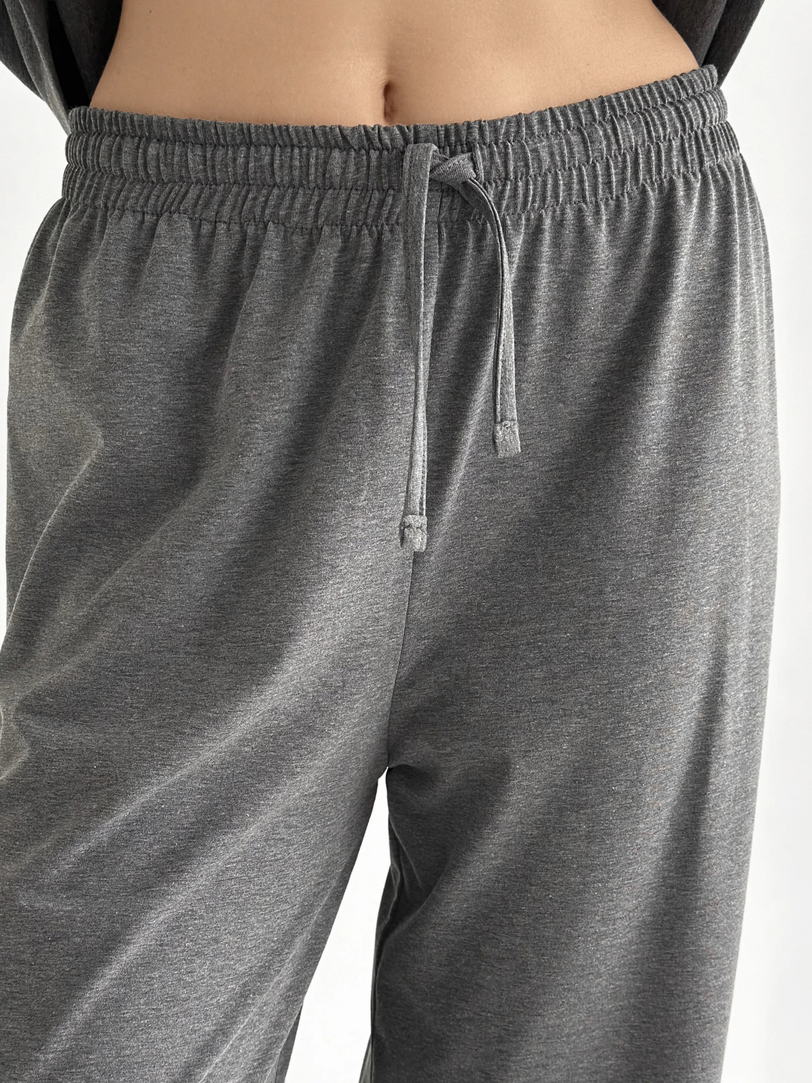 Knitwear Coolir set of long sleeves wide and pants anthracite