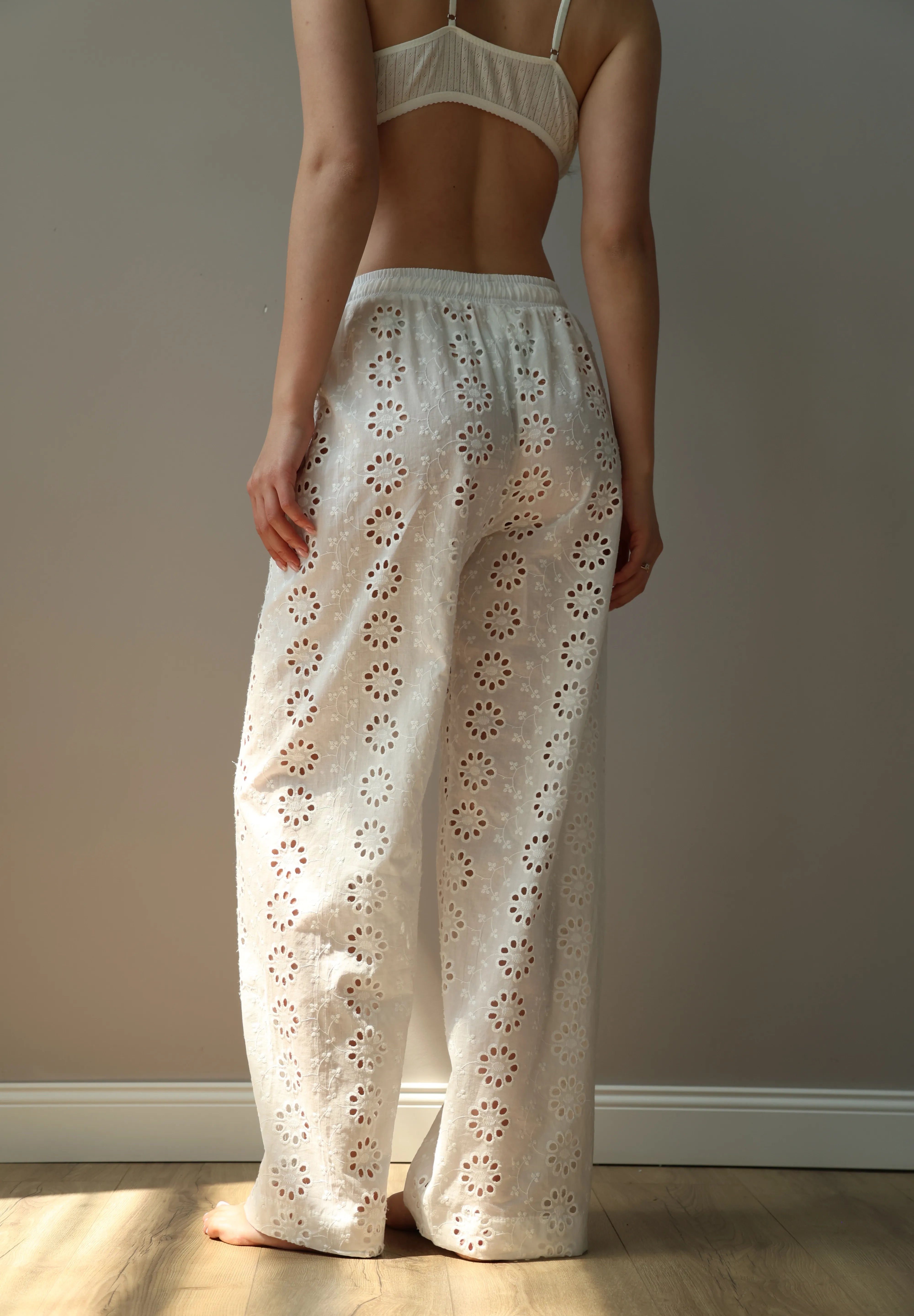 Pants Mono brocade large flower