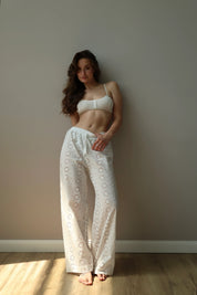 Pants Mono brocade large flower