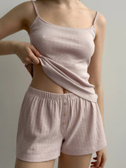 Ribbed T-shirt powder