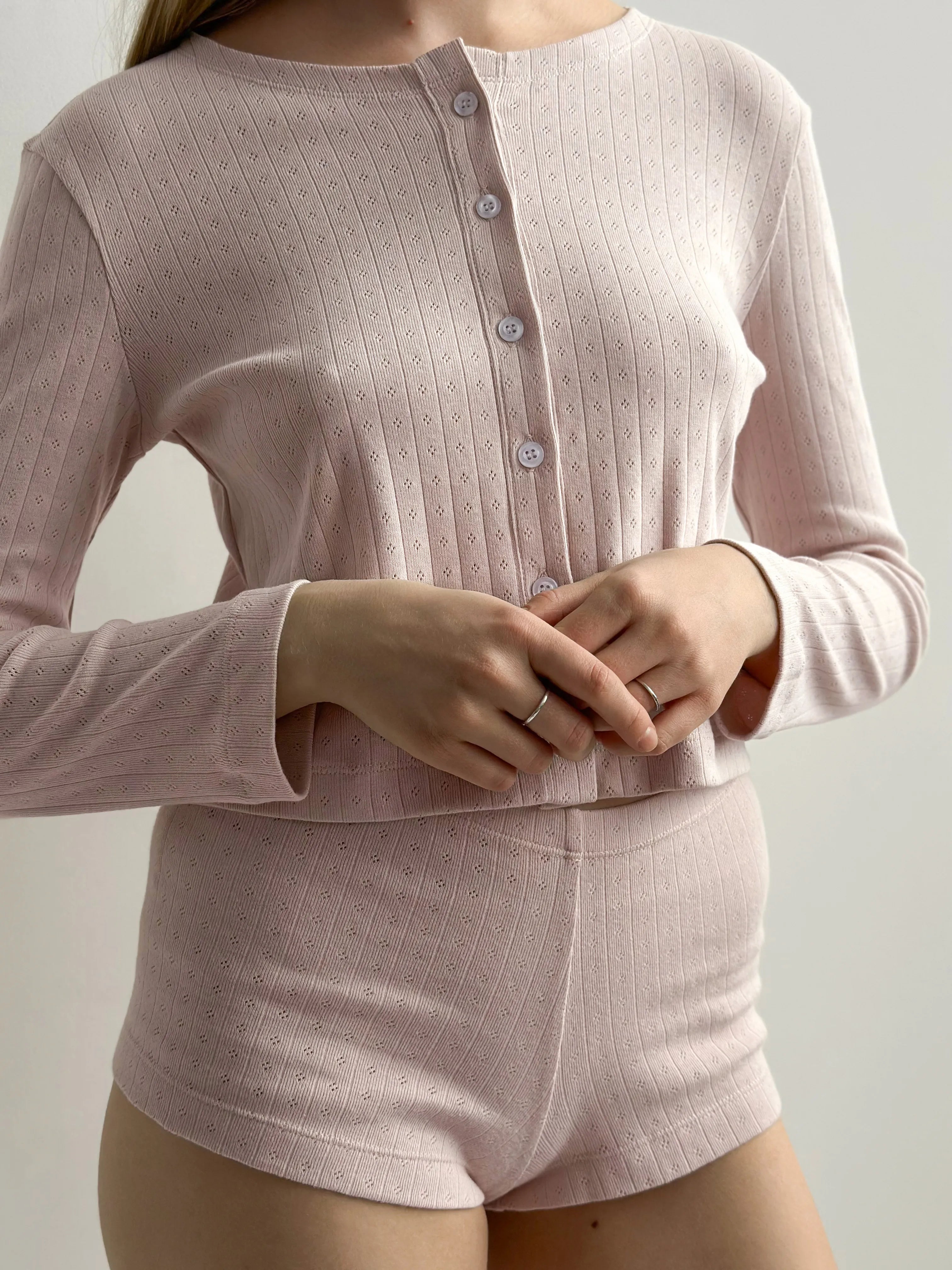Powder-Colored Ribbed Longsleeve