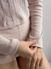 Powder-Colored Ribbed Longsleeve