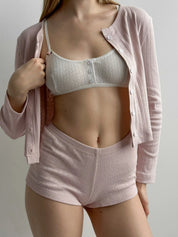 Powder-Colored Ribbed Longsleeve