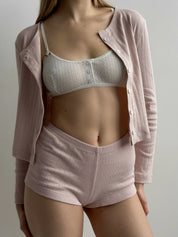 Powder-Colored Ribbed Longsleeve