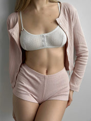 Powder-Colored Ribbed Longsleeve