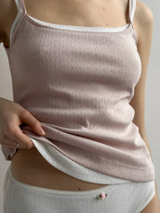 Ribbed T-shirt powder